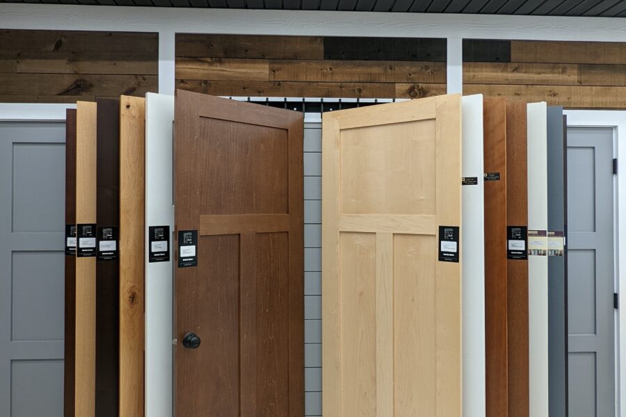 A display of interior doors