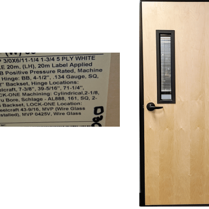 Bayer Built 5 Ply White Maple Left Hinge