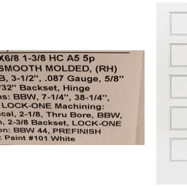 Bayer Built A5 5 panel Right Hinge