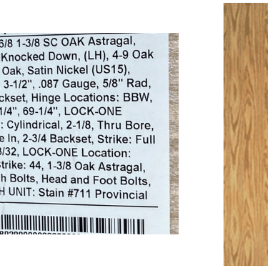 Bayer Built Flush Door Hardware Included